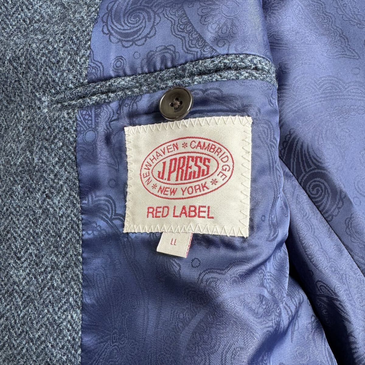 【着用数回の極美品】 J.PRESS MOON ツイード ウール ジャケット 裏地 ペイズリー柄 LL (L～XL)_画像7