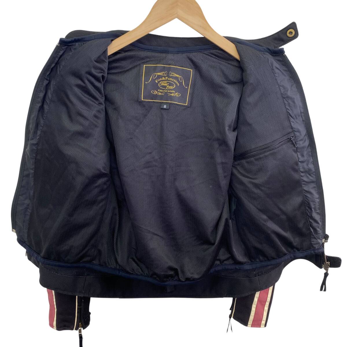 【即決】 FREE×FREE メッシュジャケット Sサイズ ブラック系/黒系　21328-80_画像4