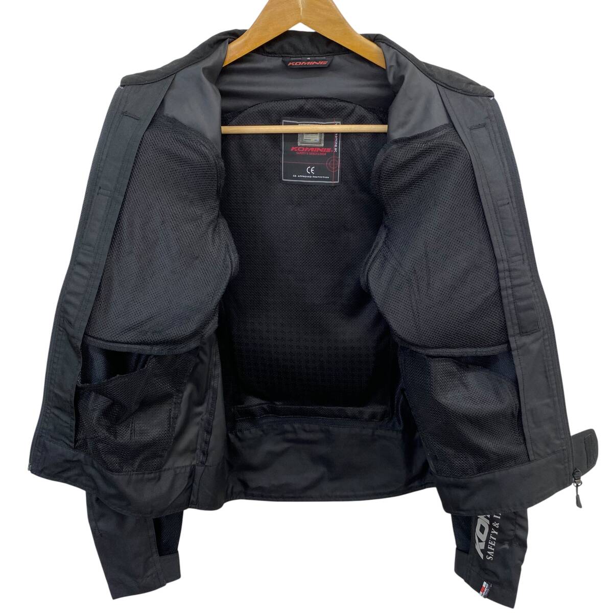 【即決】 KOMINE コミネ JK-127 ハーフメッシュジャケット Mサイズ 黒系 ブラック系 22362-100