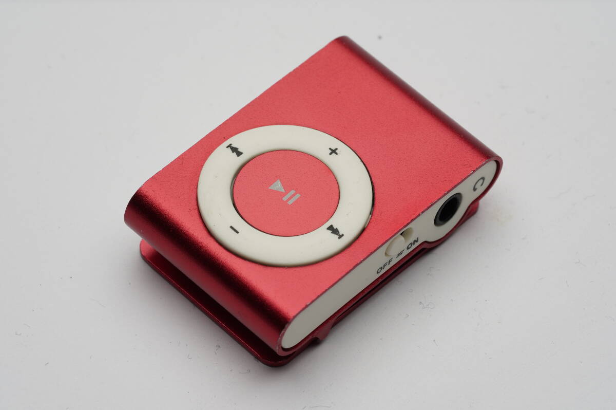 iPod風 レッド クリップ付 MP3プレーヤー デジタルオーディオプレーヤー ジャンク 送料180円