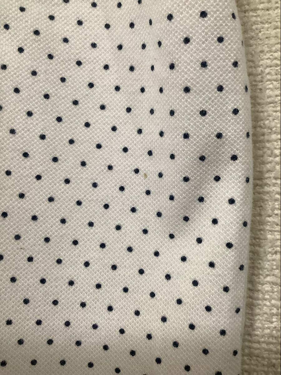 EDWIN GOLF エドウィンゴルフ エドウィン ドット柄 半袖ポロシャツ ゴルフウェア 紳士服 ホワイト カジュアル 古着 M_画像4