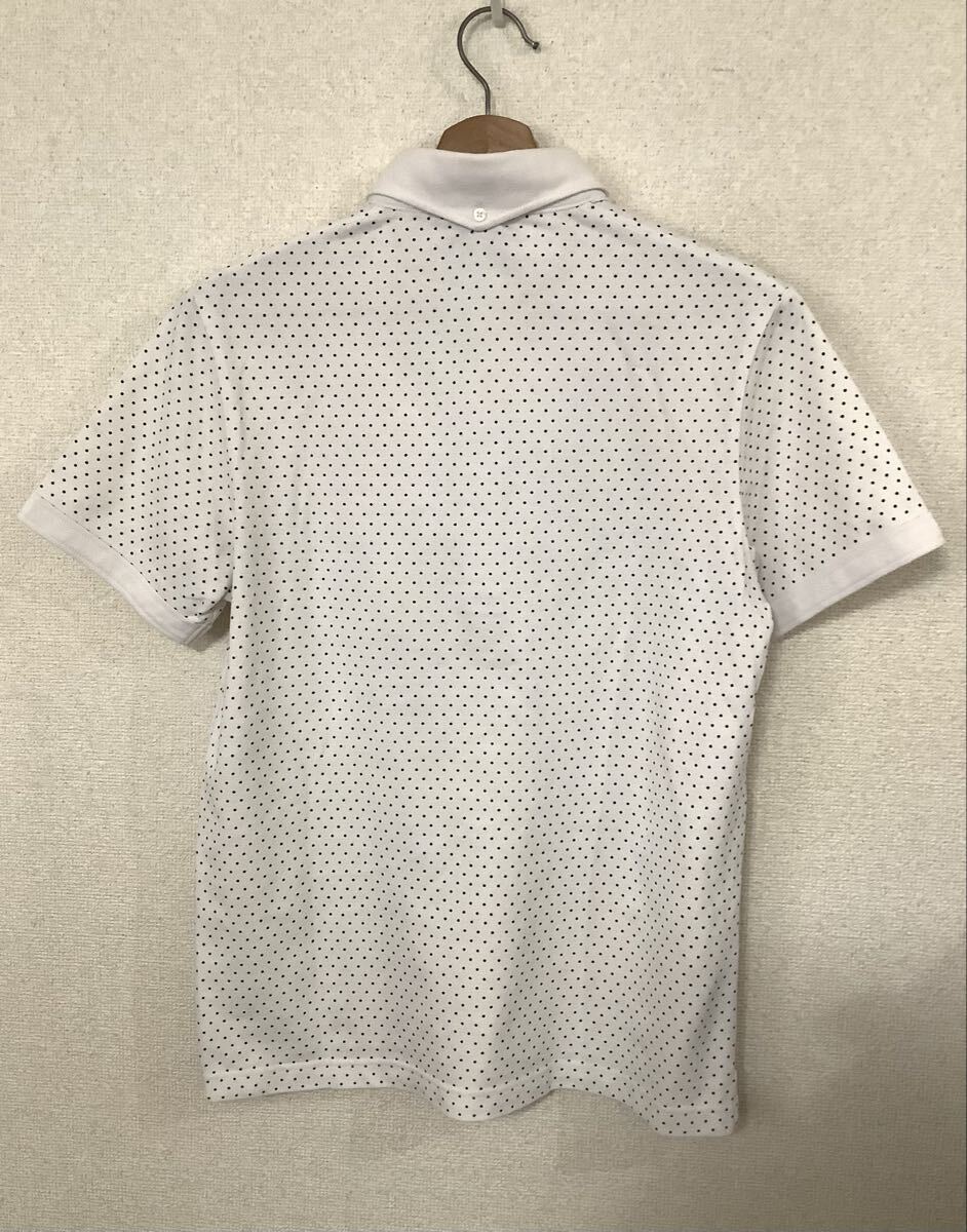 EDWIN GOLF エドウィンゴルフ エドウィン ドット柄 半袖ポロシャツ ゴルフウェア 紳士服 ホワイト カジュアル 古着 M_画像2