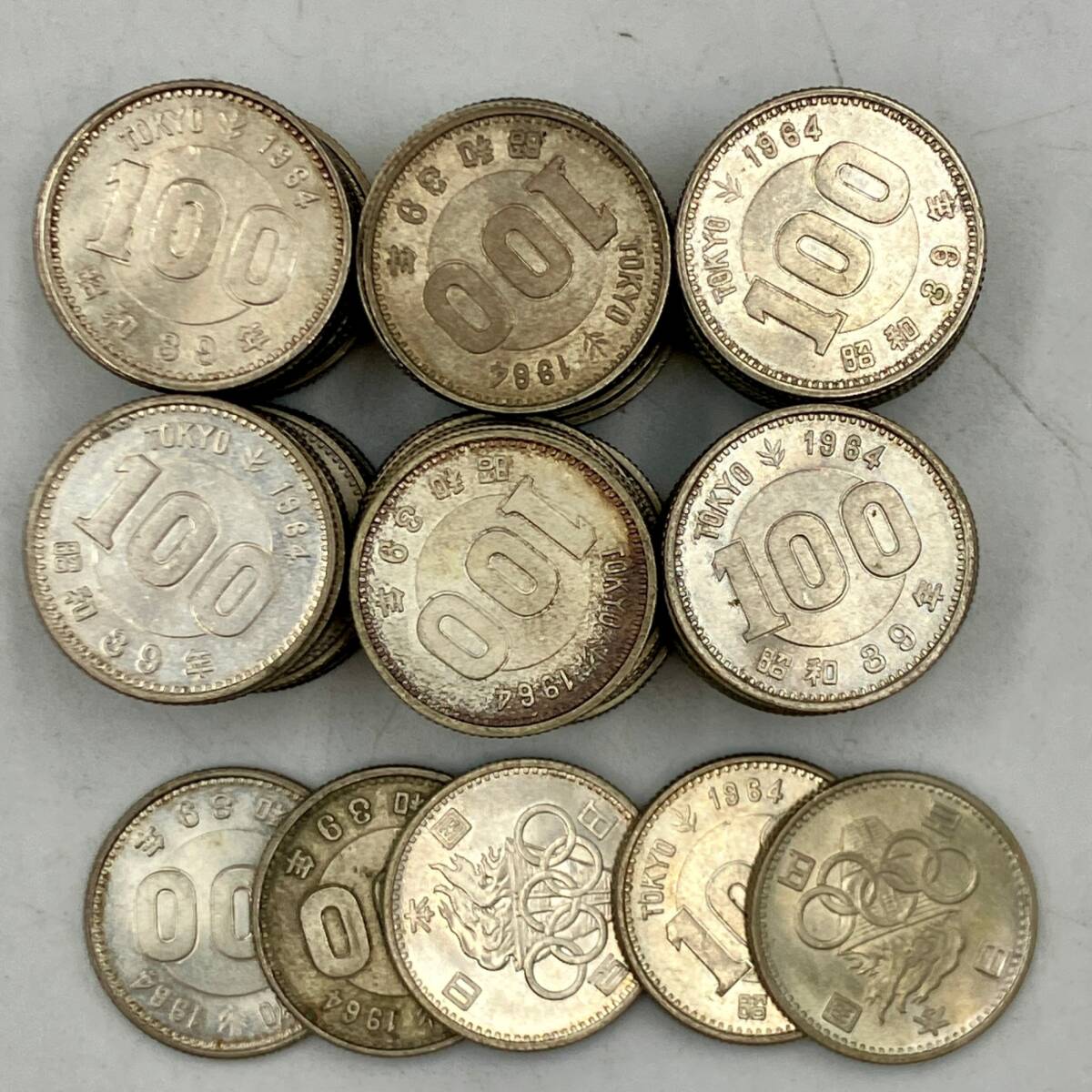 専用商品 100円 銀貨 65枚 まとめ 1964 東京オリンピック 日本古銭 百円