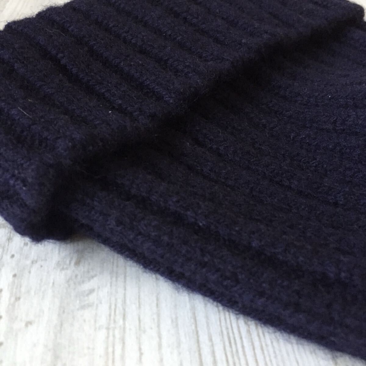 美品 BEAMS PLUS Knit cap ビームスプラス ニットキャップ ニット帽 帽子 英国製 MADE IN ENGLAND ウール100% ビーニー ワッチキャップ_画像4