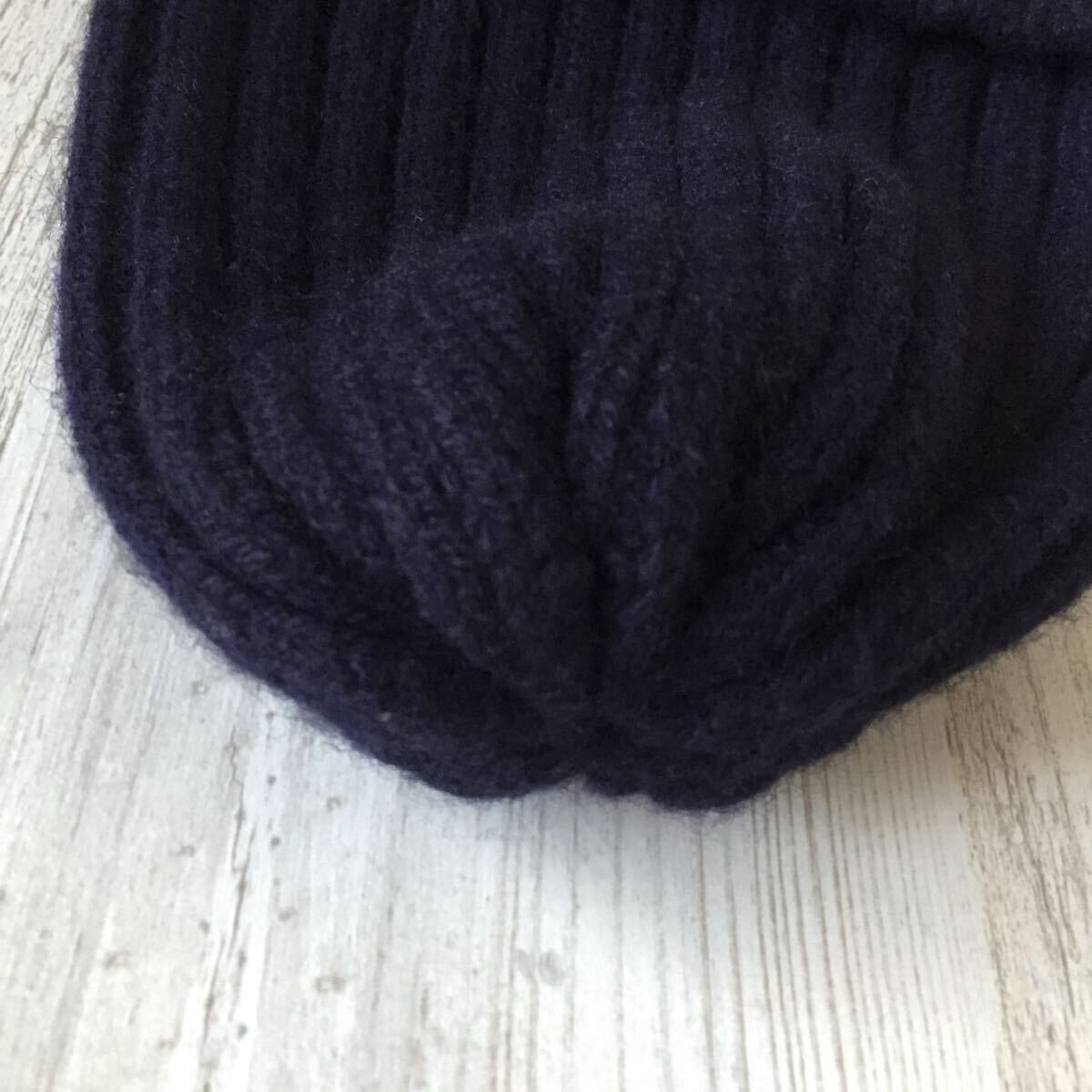 美品 BEAMS PLUS Knit cap ビームスプラス ニットキャップ ニット帽 帽子 英国製 MADE IN ENGLAND ウール100% ビーニー ワッチキャップ_画像5