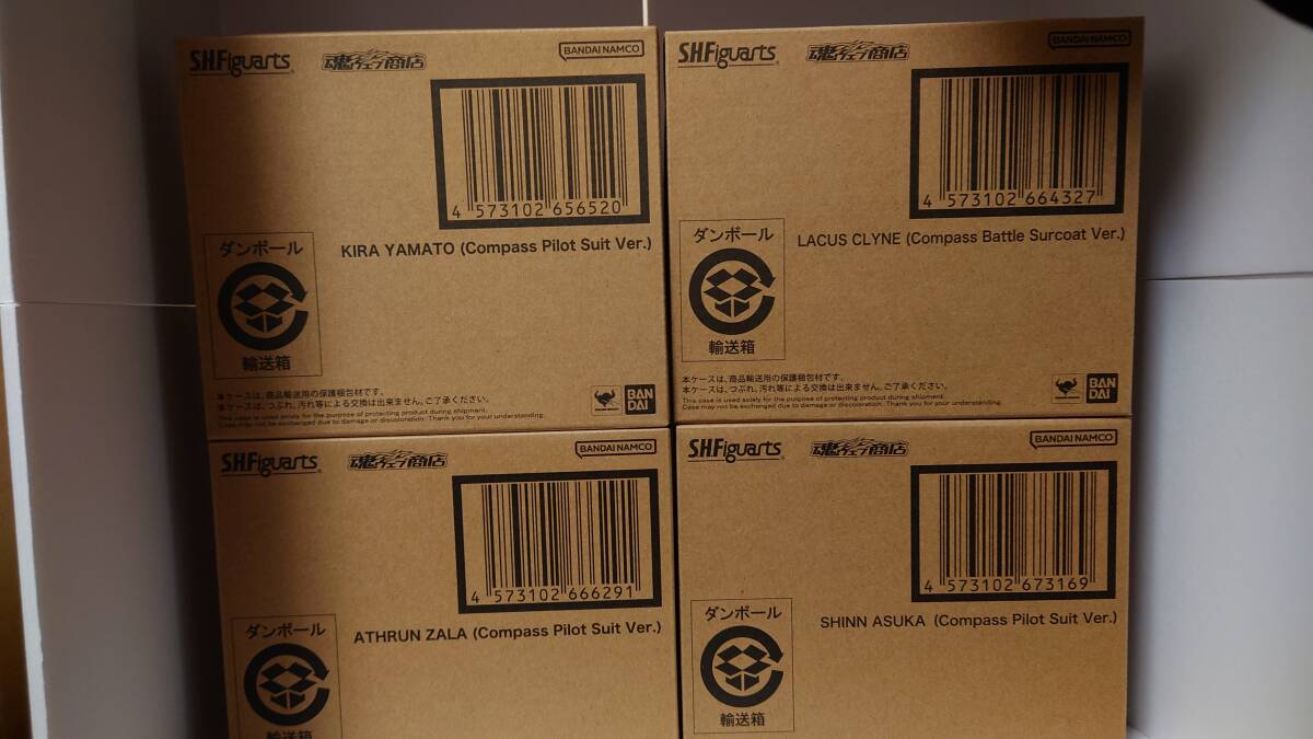 未開封　S.H.Figuarts　キラ?ヤマト　アスラン?ザラ　シン?アスカ　ラクス?クライン　コンパス　フィギュアーツ