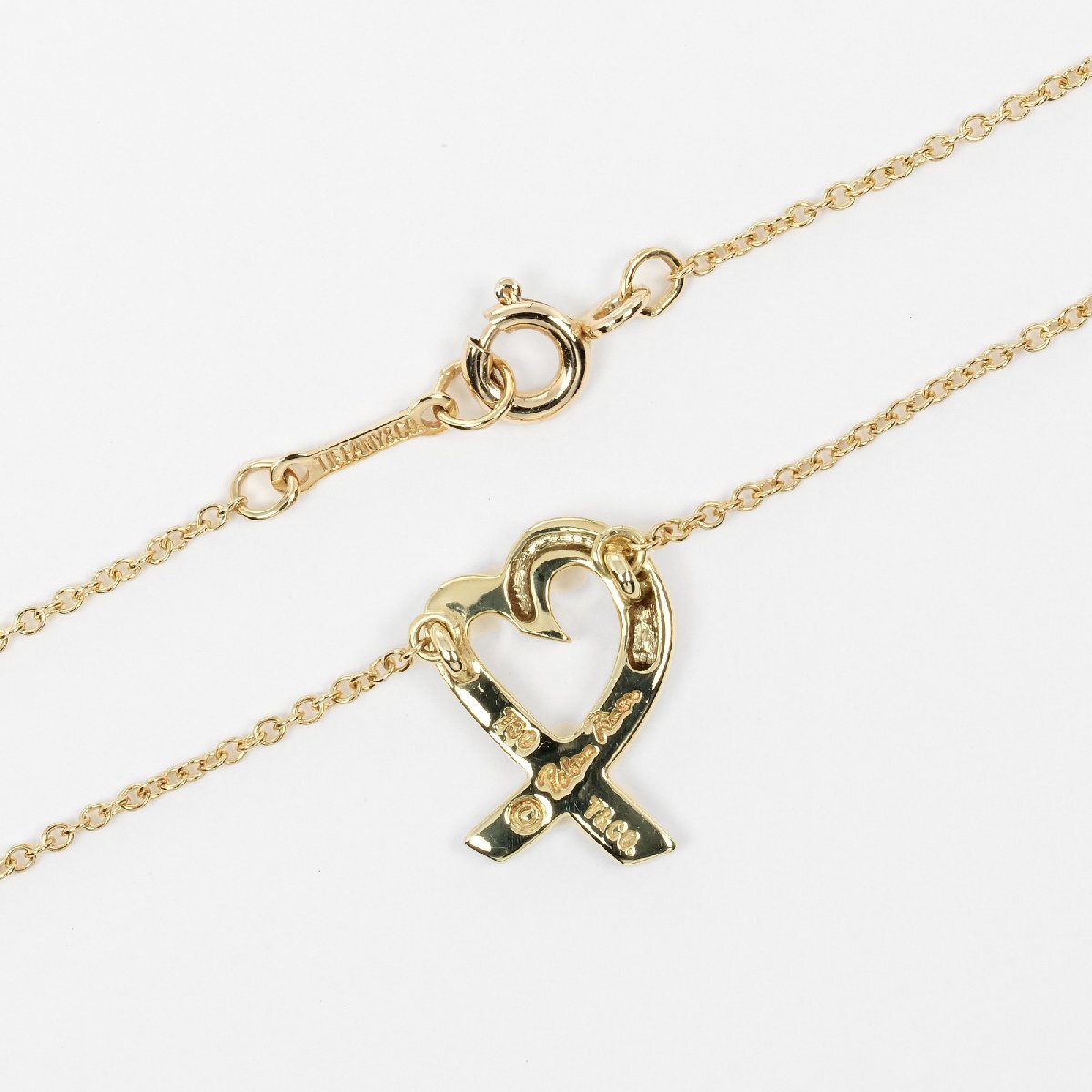 ティファニー ネックレス ラビングハート K18YG イエローゴールド TIFFANY&Co. 約3.1g【I151724061】中古_画像5