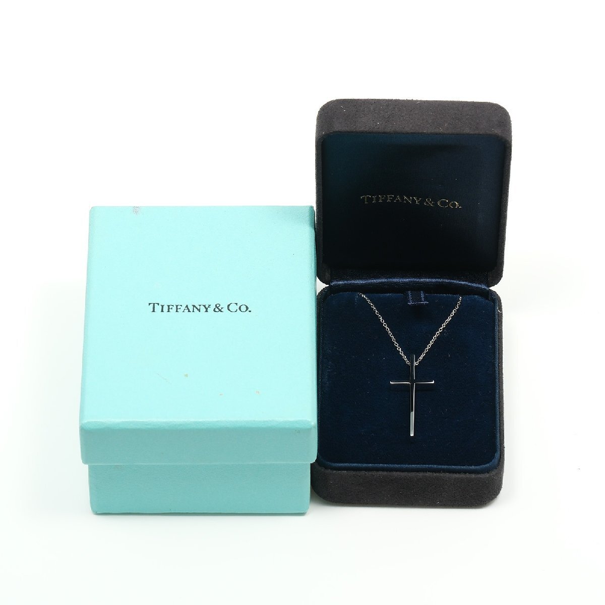 ティファニー ネックレス クロス K18WG ホワイトゴールド 約5.6g TIFFANY&Co.【I161325072】中古_画像10