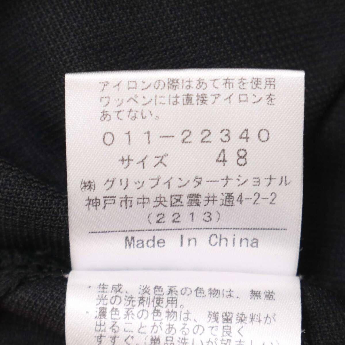 VIVA HEART ビバハート ゴルフ 春夏 ロゴ★ 吸汗速乾 半袖 鹿の子 ポロシャツ Sz.48 メンズ 黒_画像8