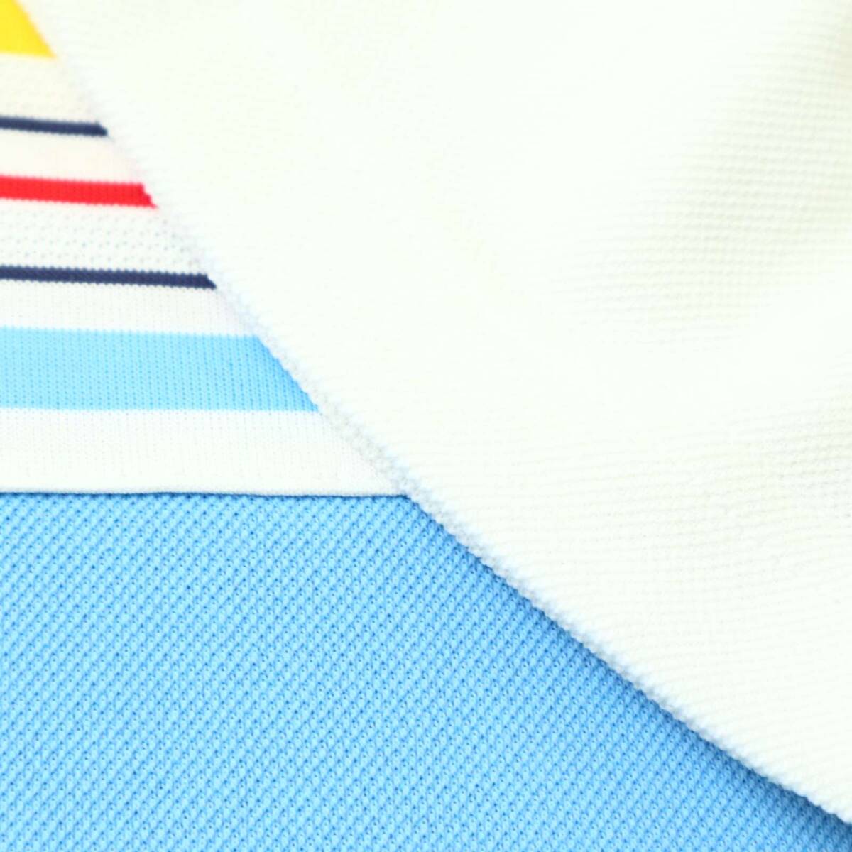 Paradiso パラディーゾ ゴルフ 春夏 ロゴ刺繍★ 半袖 ボーダー ポロシャツ Sz.M メンズ 日本製_画像4