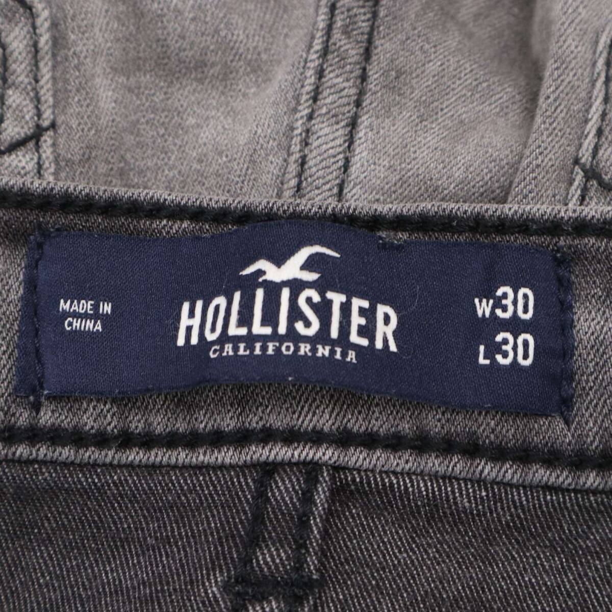 HOLLISTER Hollister через год USED обработка * стрейч обтягивающий тонкий Denim брюки джинсы Sz.30 мужской 