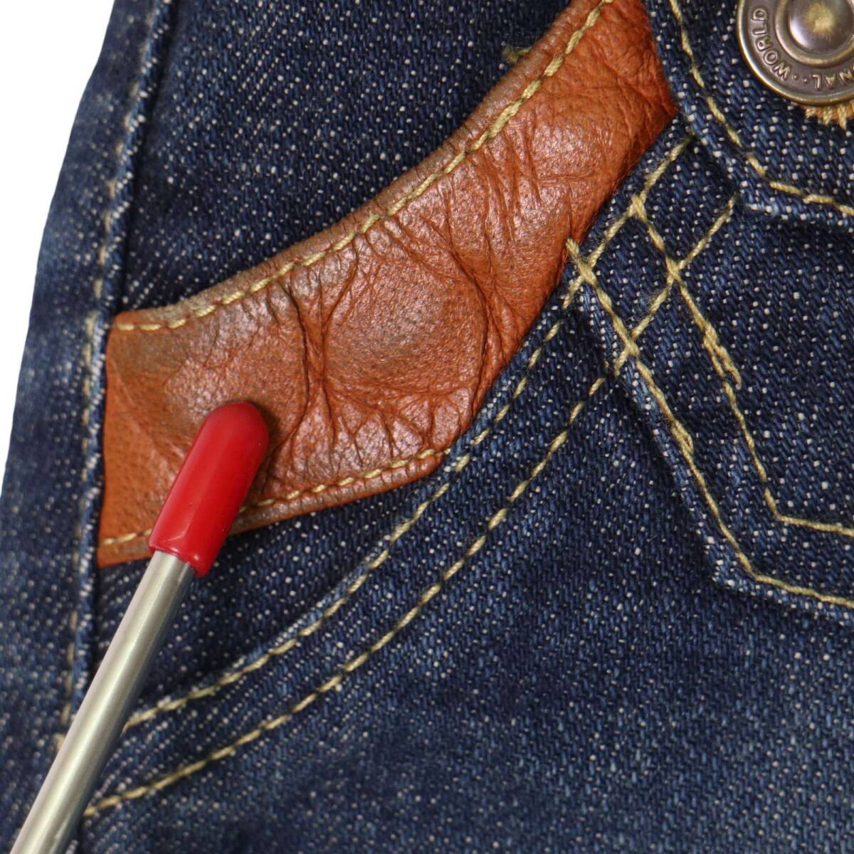 EDGE ON ALL エッジオンオール 通年 ストレッチ デニム★ スキニー スリム パンツ ジーンズ Sz.0 レディース_画像9