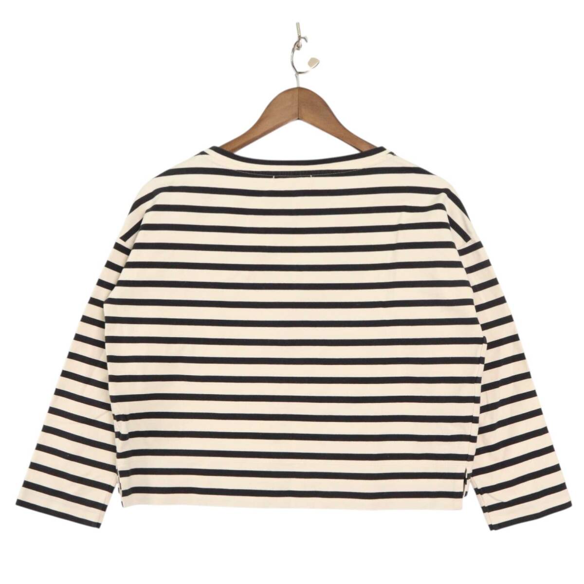 MACPHEE マカフィー 通年 ストレッチ★ ボーダー カットソー Tシャツ Sz.1 レディース_画像4