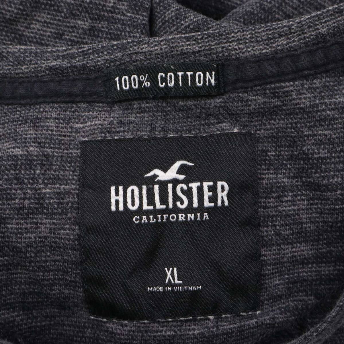 HOLLISTER ホリスター 春夏 ロゴ★ メランジ 半袖 クルーネック Tシャツ カットソー Sz.XL メンズ 大きいサイズ_画像6