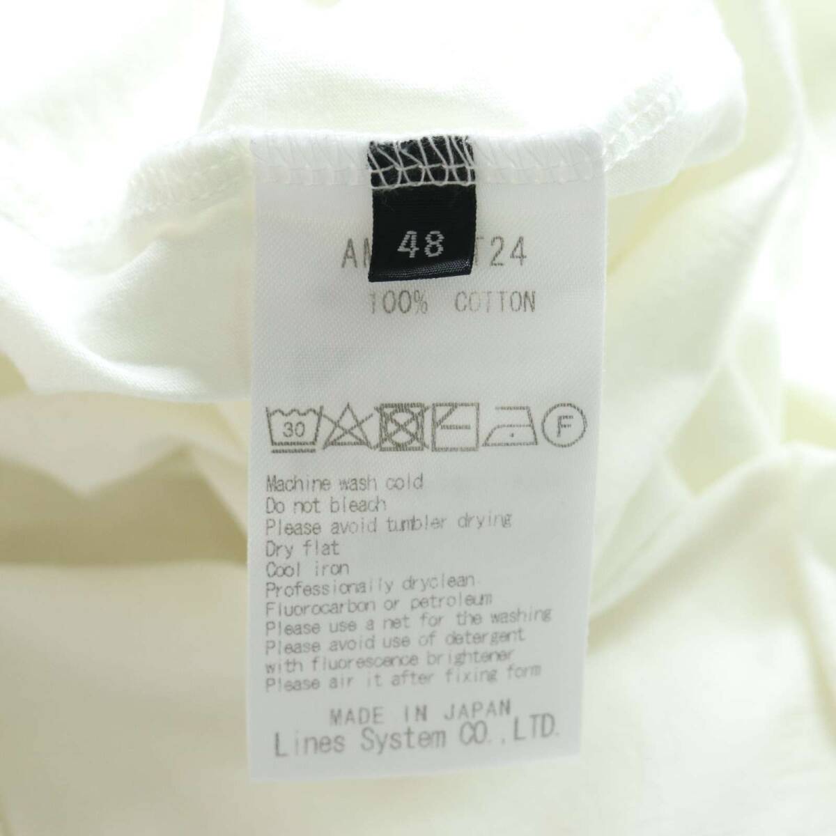 ato アトウ 春夏★ カットソー Tシャツ Sz.48 メンズ 白_画像8