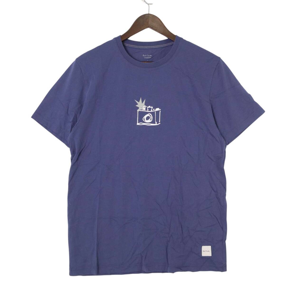 Paul Smith ポールスミス 春夏 ストレッチ★ カメラプリント Tシャツ グラフィックT カットソー Sz.L メンズ