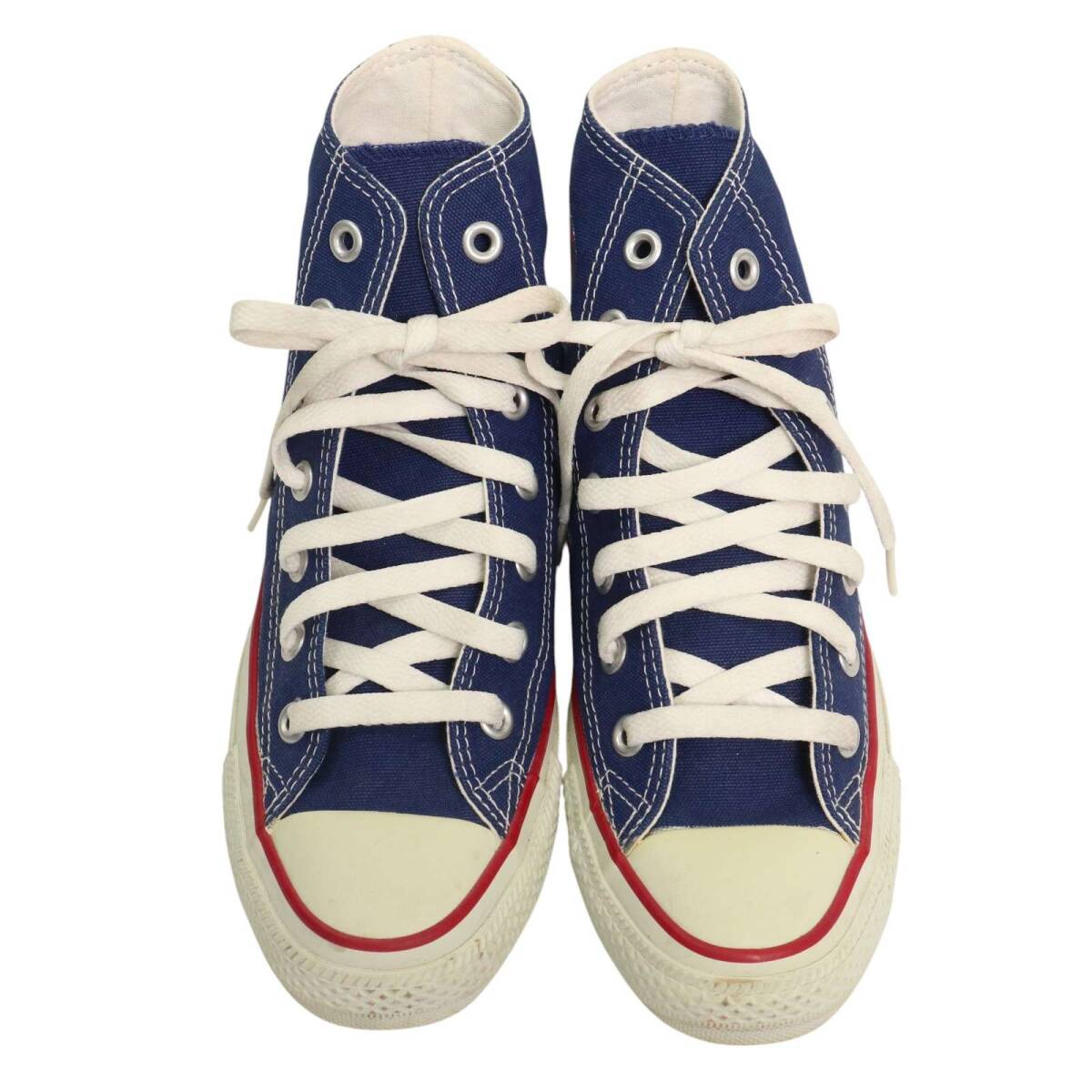 CONVERSE コンバース リボン ロゴ★ ハイカット スニーカー シューズ Sz.24cm メンズ ネイビー_画像2