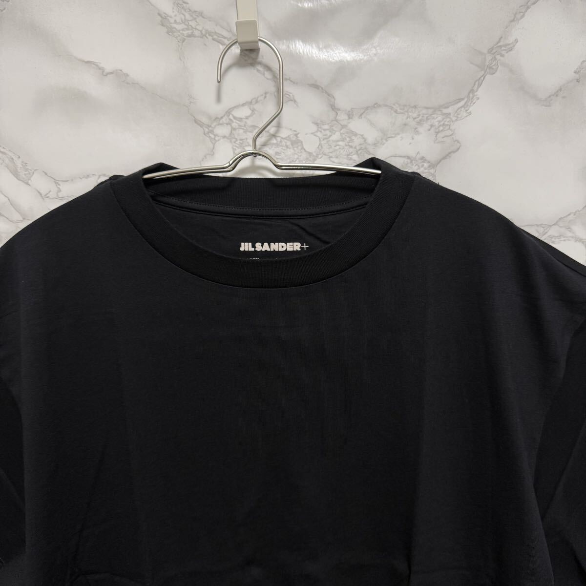 新品未使用 JIL SANDER + ジルサンダー ブラック Tシャツ XXL ジルサンダー jilsander 未使用 黒Tシャツ パックtシャツ単品