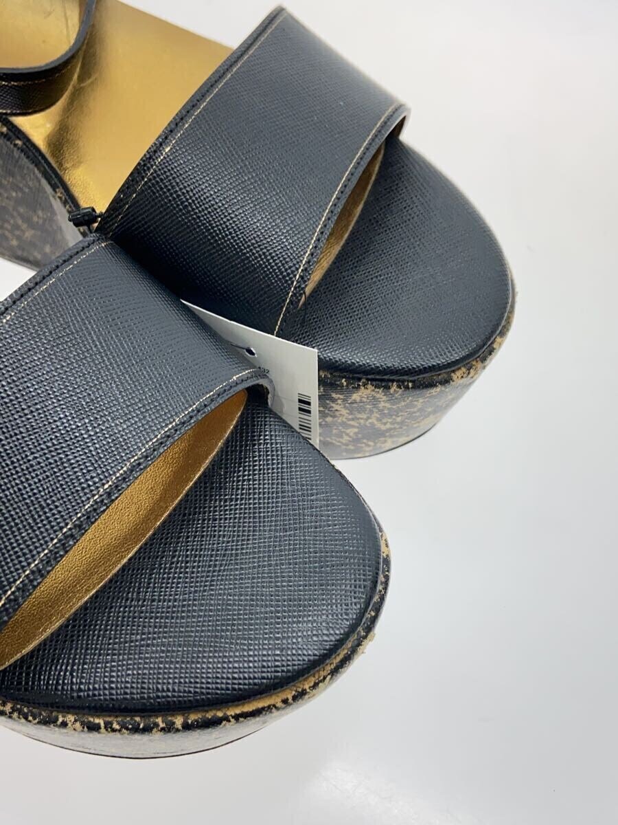 PRADA◆サンダル/39/BLK/レザー_画像7