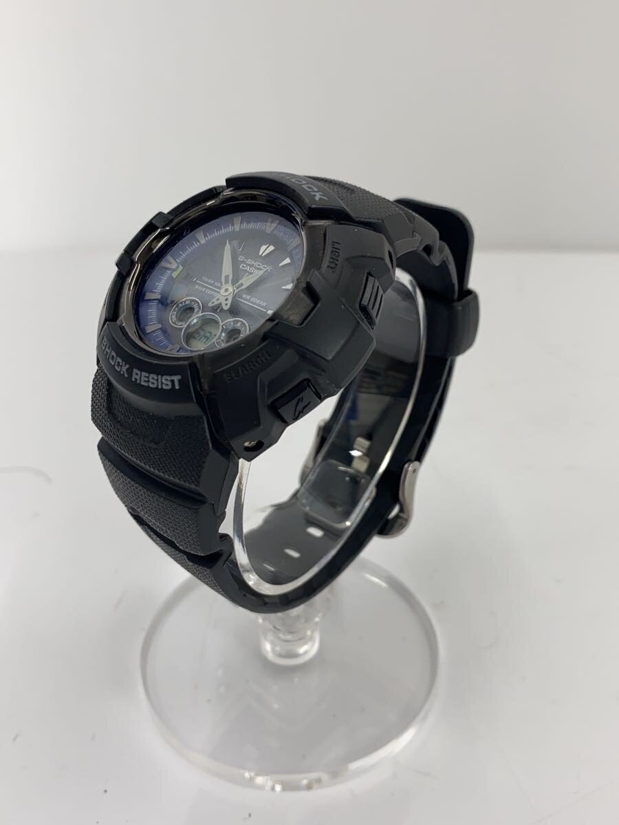 CASIO◆ソーラー腕時計・G-SHOCK/デジアナ/BLK/BLK