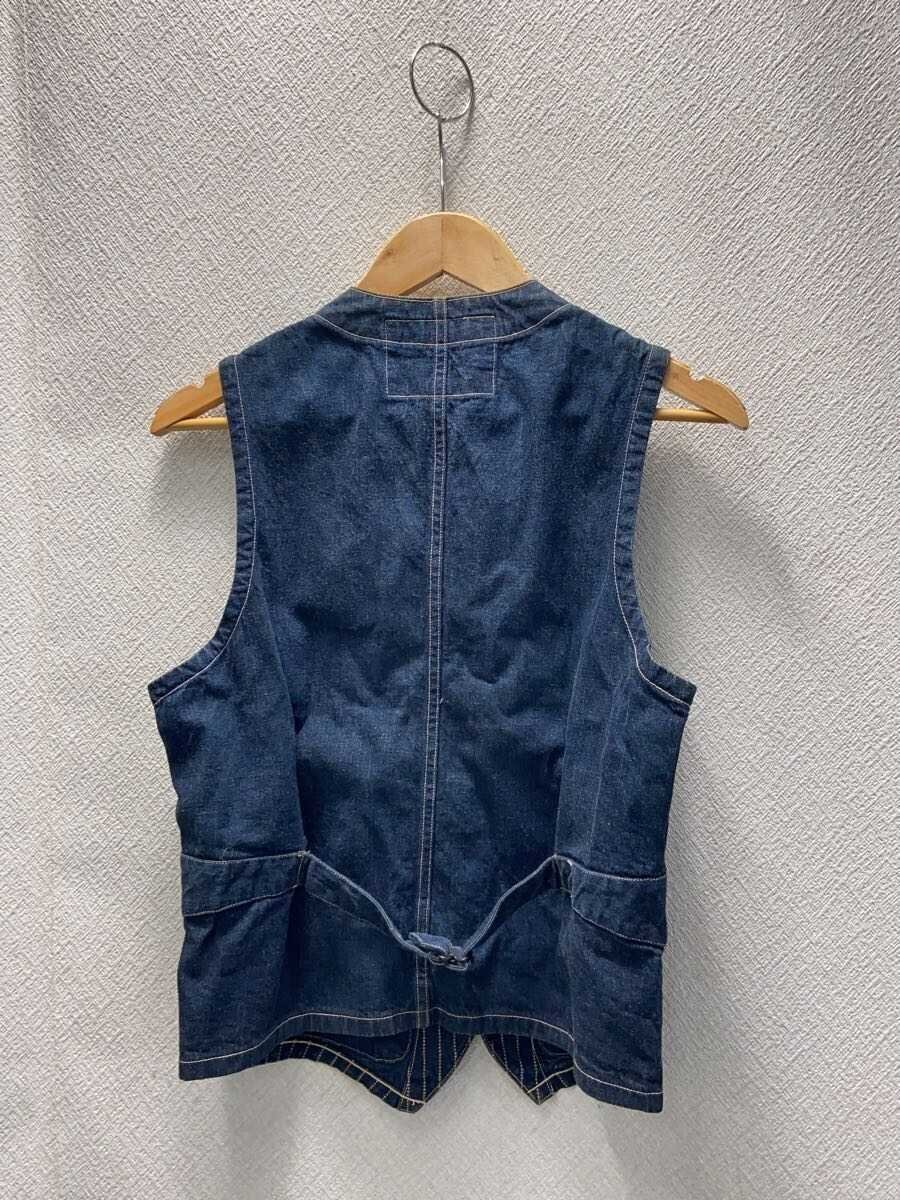 SUGAR CANE◆ベスト/36/コットン/NVY/ストライプ/SC12654_画像2