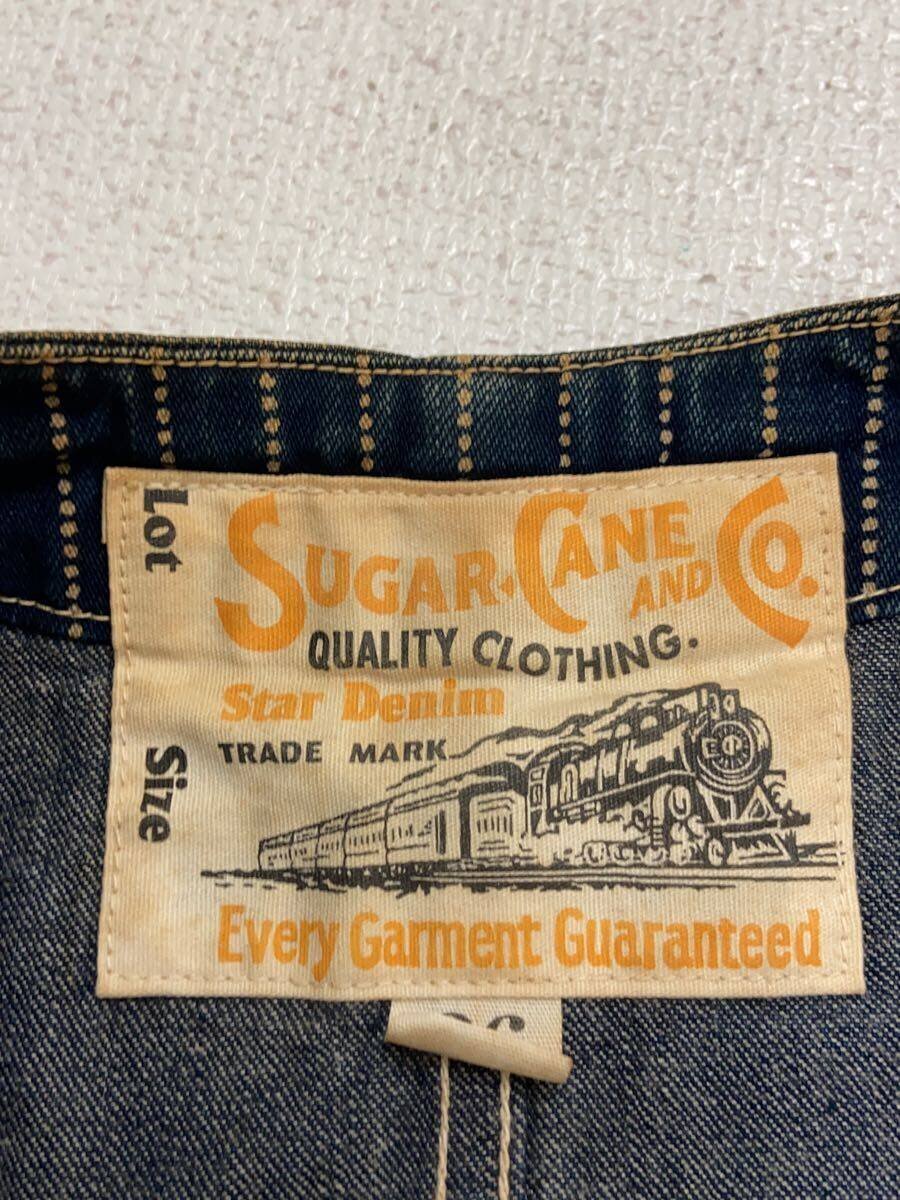 SUGAR CANE◆ベスト/36/コットン/NVY/ストライプ/SC12654_画像3