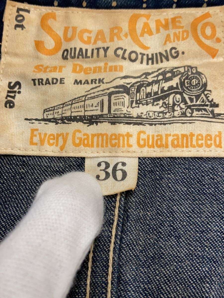 SUGAR CANE◆ベスト/36/コットン/NVY/ストライプ/SC12654_画像4