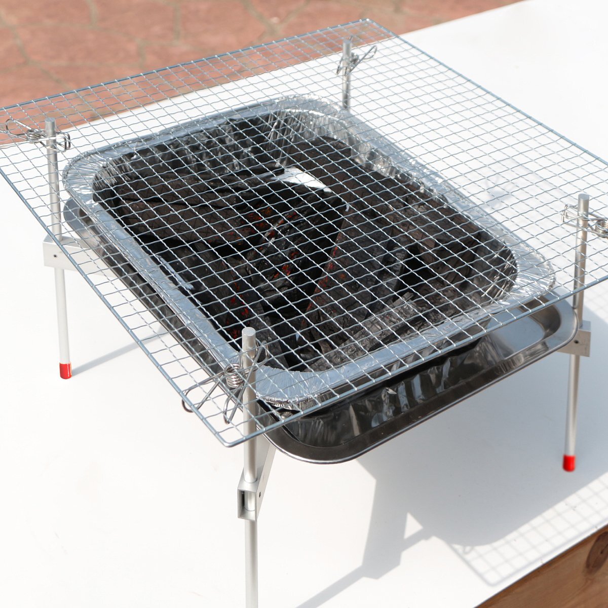 簡単後片付け 超軽量バーベキューグリルコンロ