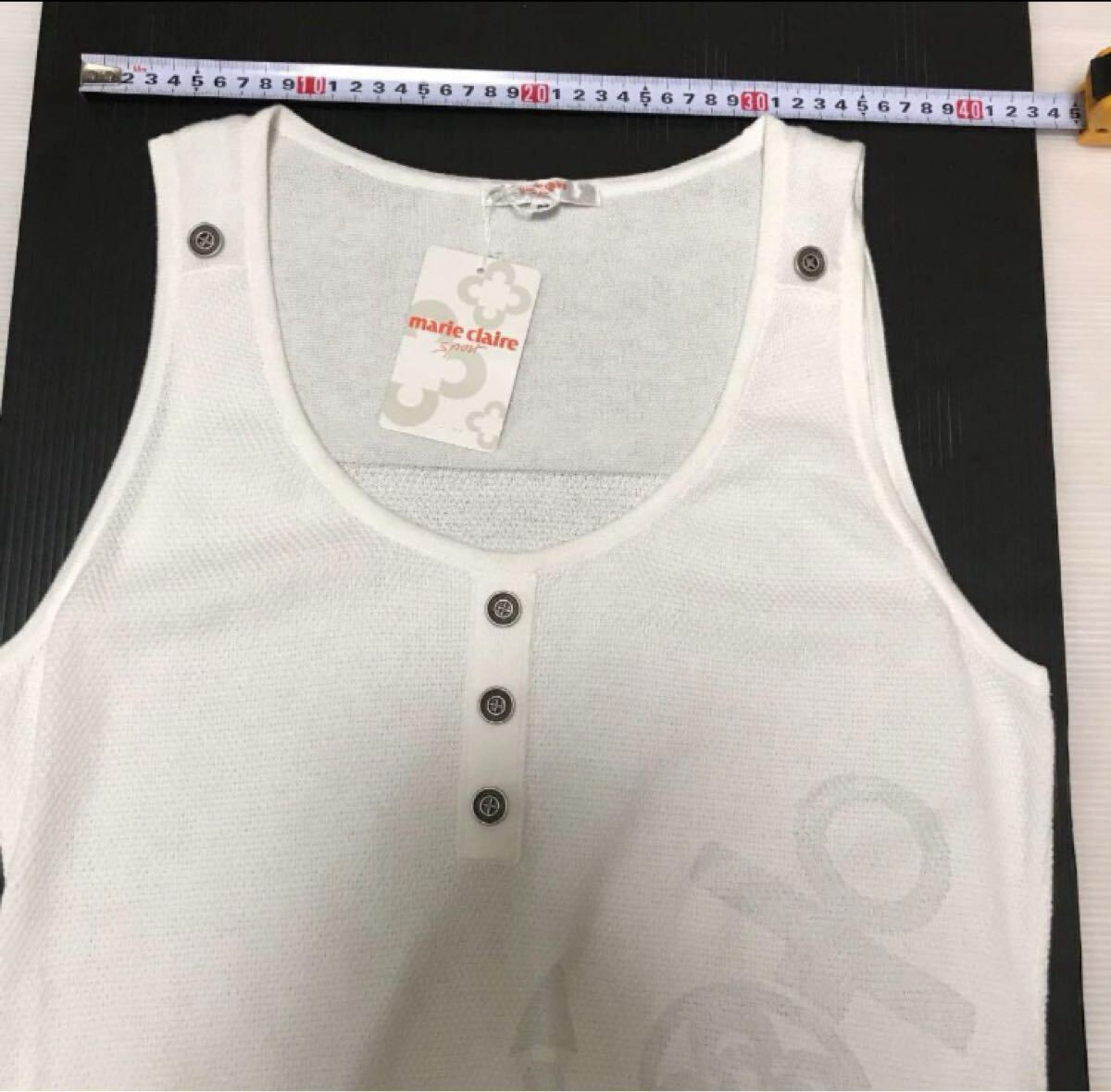 送料無料 新品 marie claire レディース ベスト ゴルフ M WHT_画像6
