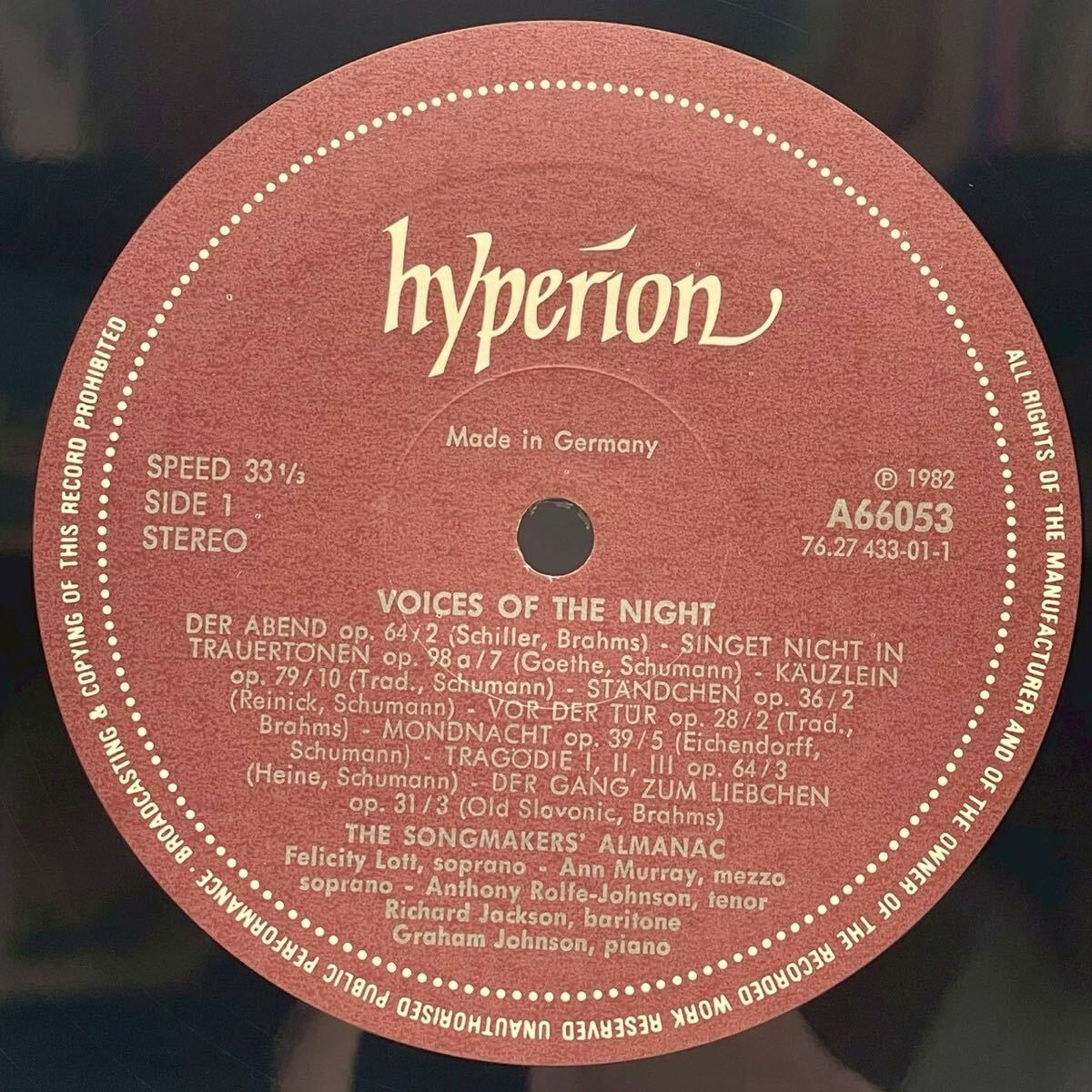 独hyperion：A66053/ブラームス/シューマン：声楽作品集/見開きジャケ/F109_画像5