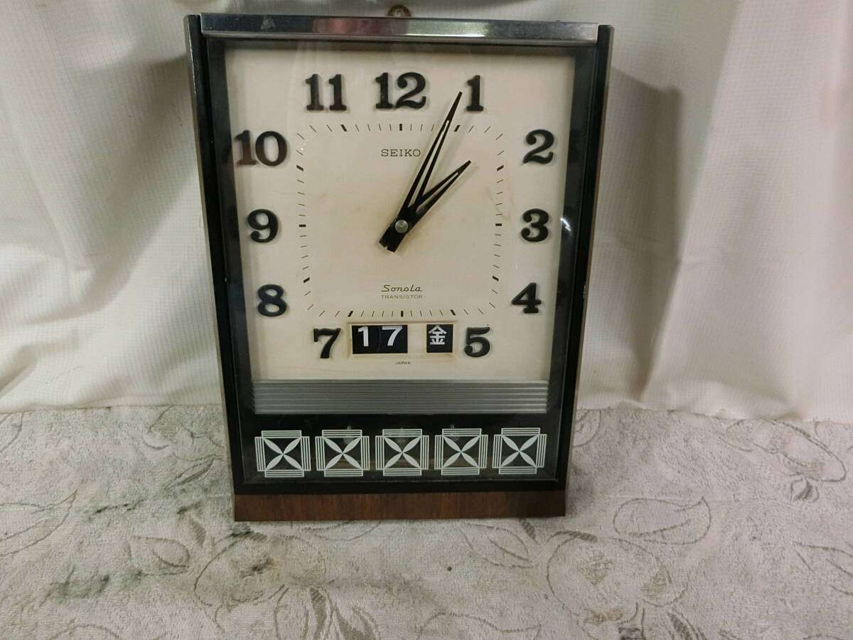★セイコー ソノーラ　STC-577　トランジスター掛時計　★ジャンク品_画像1