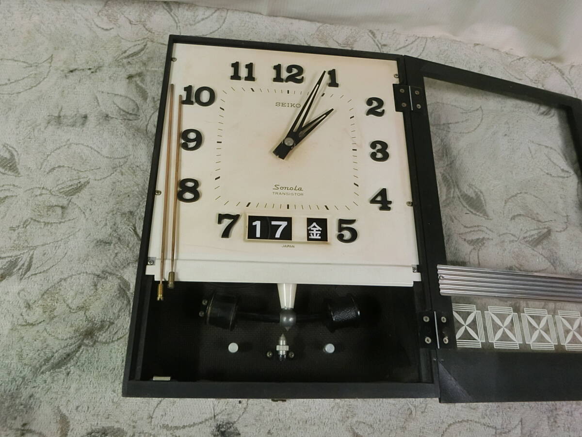 ★セイコー ソノーラ　STC-577　トランジスター掛時計　★ジャンク品_画像3