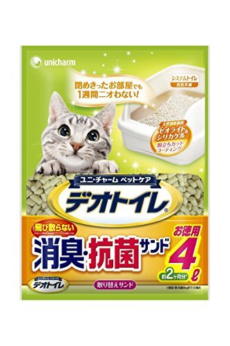 ユニ?チャーム株式會(huì)社ペットケアカンパニ　デオトイレ　飛び散らない消臭?抗菌サンド４Ｌ　　４５２０６９９６８０５６８