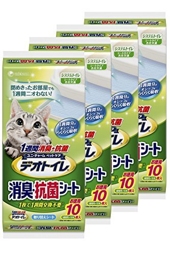 1週間消臭?抗菌デオトイレ取替専用消臭シート10枚×4袋
