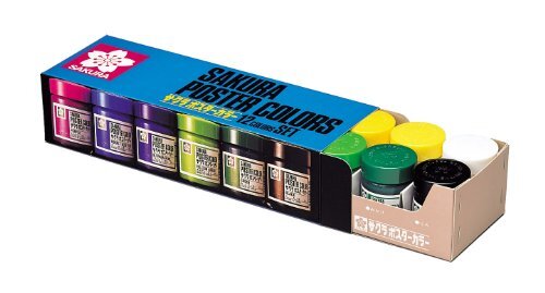サクラクレパス 絵の具 ポスターカラー 30ml 12色セット PW12セツト_画像1