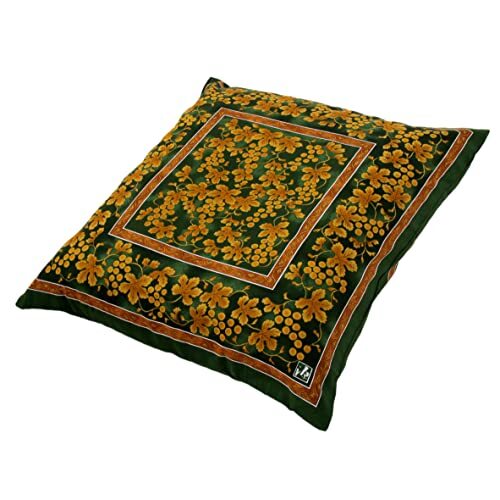 nishikawa 西川 座布団カバー 銘仙判(55X59cm) 洗える 緑彩葡萄絵柄 日本製 グリーン PG02083096_画像1