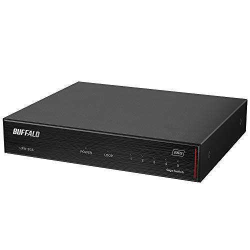 バッファロー BUFFALO 2.5GbE対応 金属筐体 AC電源 5ポート ブラック スイッチングハブ LXW-2G5_画像1