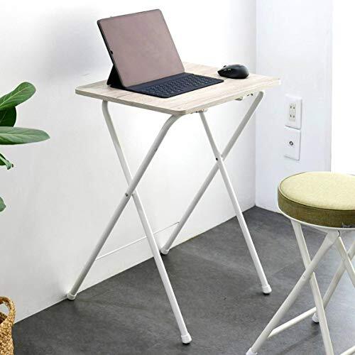 山善(YAMAZEN) テーブル ミニ 折りたたみ サイドテーブル 幅50×奥行48×高さ70cm ハイタイプ 傷・汚れ・水分・熱に強い天板(メ_画像1