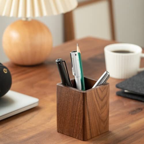 Muso Wood подставка для ручки из дерева авторучка подставка настольный канцелярские принадлежности место хранения person форма подставка для карандашей модный .. длина простой .. inserting ( грецкий орех )