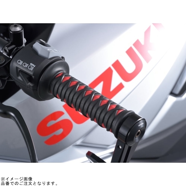 在庫あり DAYTONA デイトナ 97482 GRIPPY GRIP GG-D-KATANA(φ22.2/全長125mm) ブラック×レッド エンド貫通_画像7