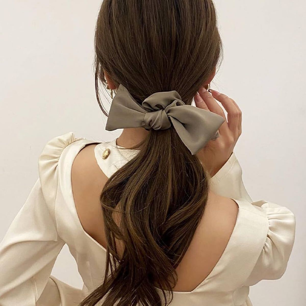 2300416☆ 3本セット シュシュ ヘアゴム，BetterJonny シュシュおしゃれ 大人 ヘアゴム おしゃれ サテンシュシュ ボリューム_画像2