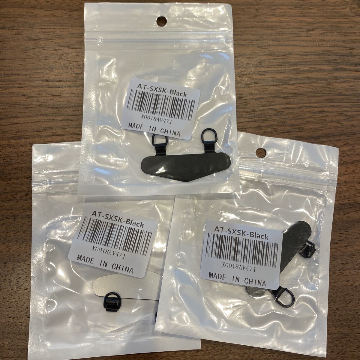 2314100☆ 【3個まとめ】スマホ 2口タイプ ストラップホルダー スマホ ストラップホルダー 超薄型 ステンレス製 浮きにくい金属製タグパッ_画像8