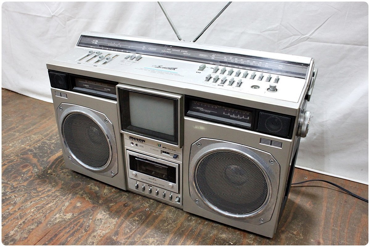 中古】SHARP シャープ ラジオ・カセット・カラーテレビジョン