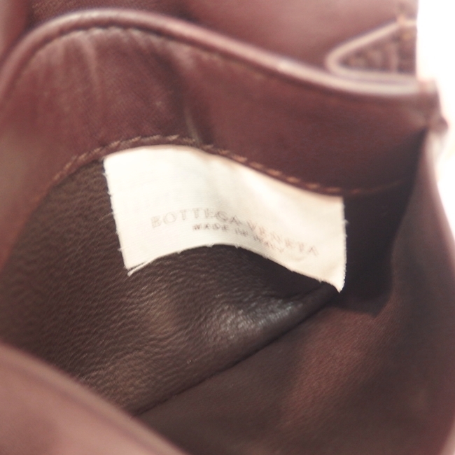 【ボッテガ・ヴェネタ】カーフ★名刺入れ イントレチャート ●こげ茶 余裕のある 【中古】 /e3275 b10009214_画像7