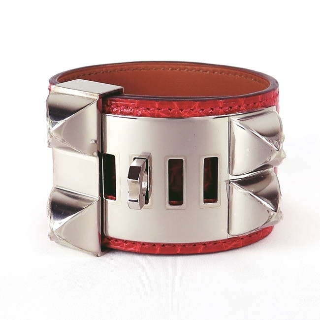 【エルメス/HERMES】バングル★コリエドシアン アリゲーター クロコダイル R刻印 S腕周り レディース プレゼント ギフト【中古】/10019876_画像2