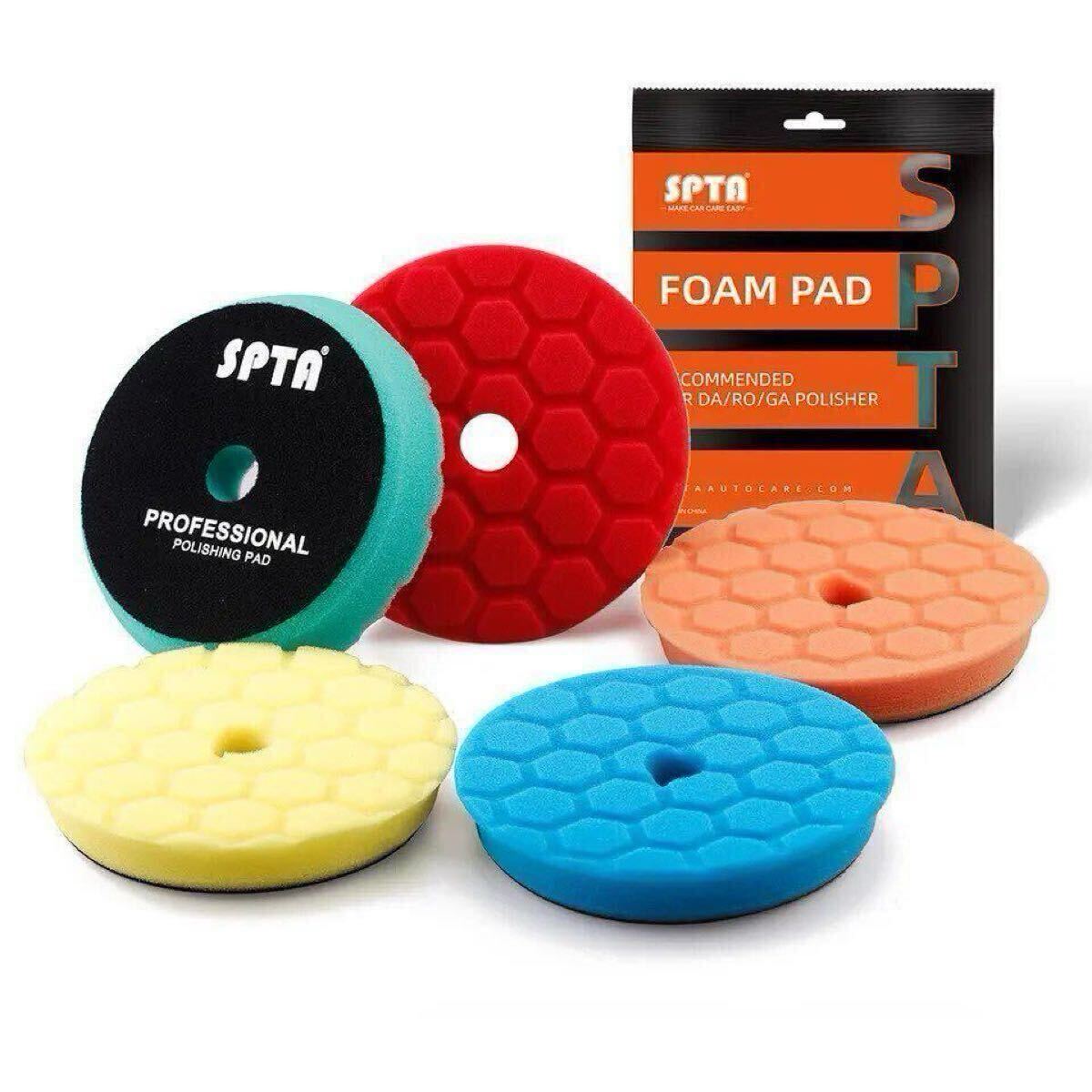 5インチ SPTA レッド ウレタン バフ ポリッシャー ルペス Rupes 洗車 リョービ DIY 磨き 7_画像2