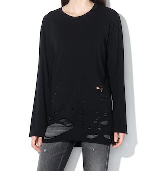 ディーゼル Tシャツ レディース カットソー 長袖 ブラック Mサイズ DIESEL ブランド トップス T-FIEN