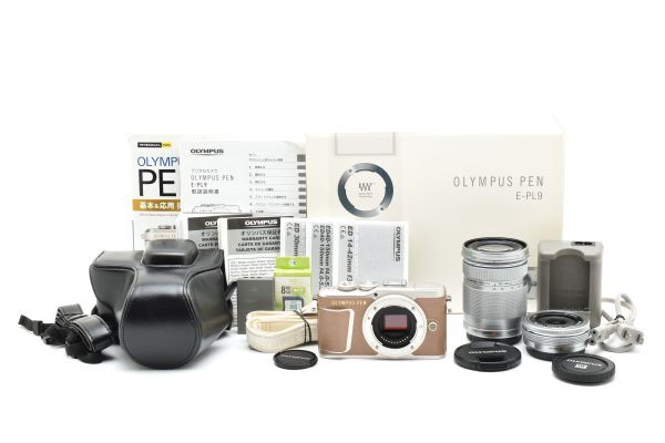 オリンパス OLYMPUS PEN E-PL9 ダブルレンズキット SDカード?ガイドブック付き ＃3110