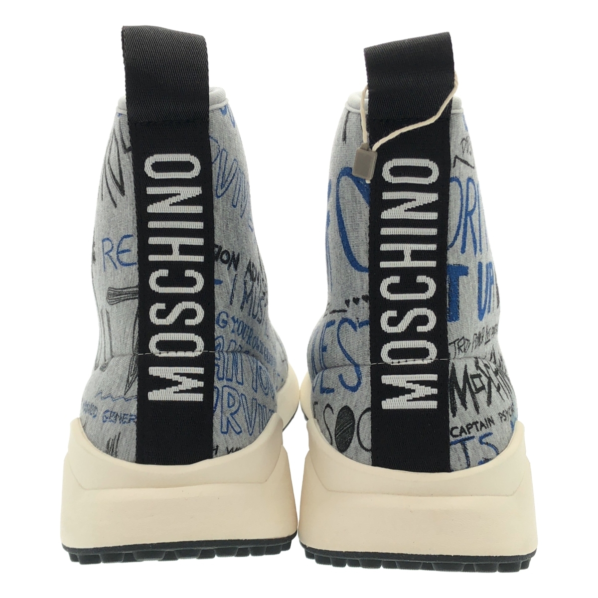 MOSCHINO モスキーノ グラフィックソックスランナースニーカー MB15524G05G2200B グレー 43 ITOGH069UVUY_画像3
