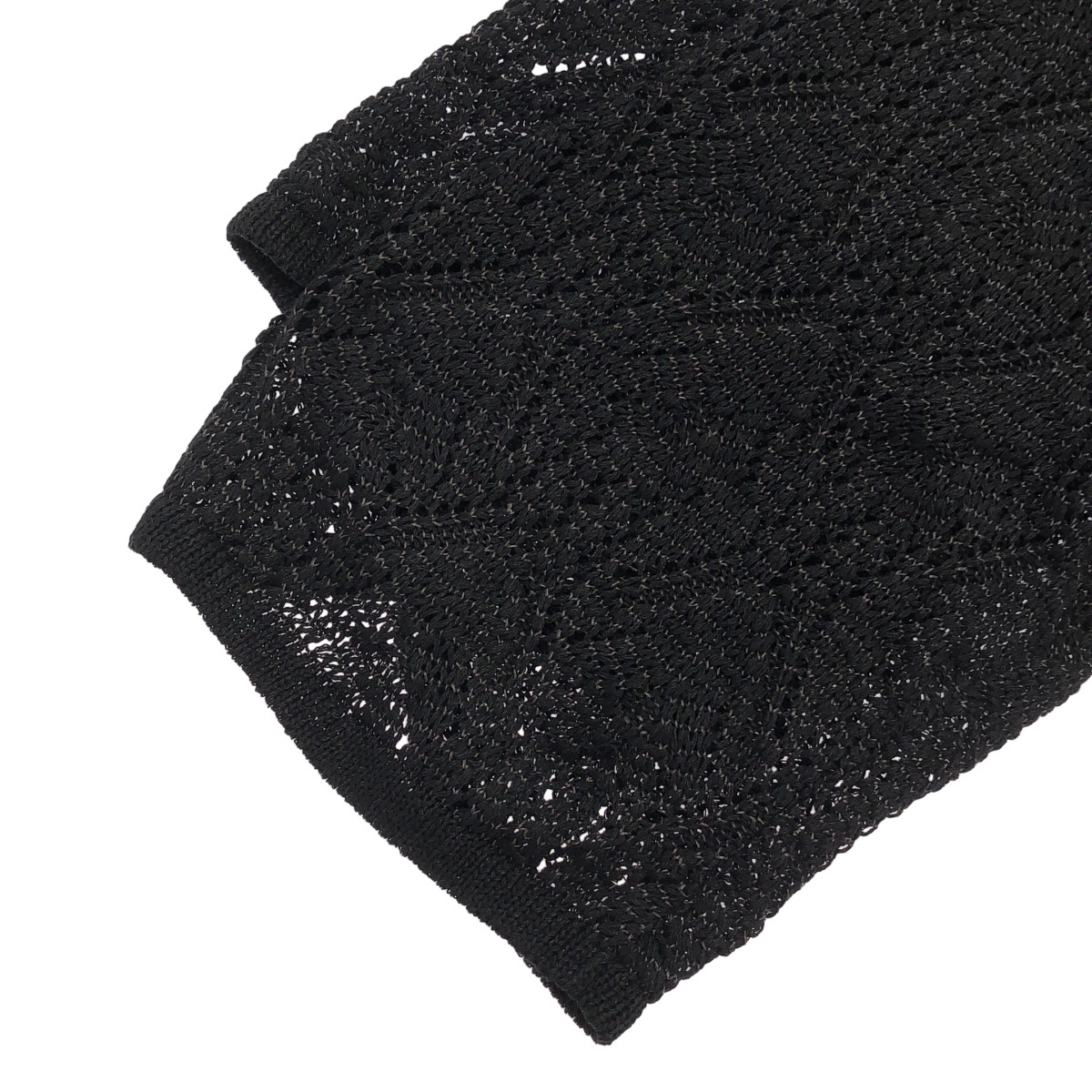 6(ROKU) BEAUTY&YOUTH UNITED ARROWS ロク ビューティーアンドユース SUKASHI KNIT SHIRT スカシニットシャツ ブラック F ITNQYHZDC25G_画像4